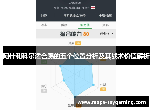阿什利科尔适合踢的五个位置分析及其战术价值解析